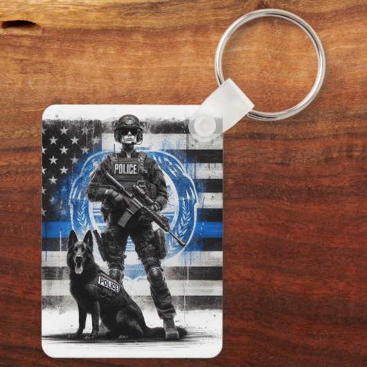 Polizeieinheit K9 Schlüsselanhänger (Rückseite)