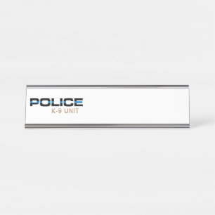 Polizeieinheit K9 Schreibtischnamensplakette