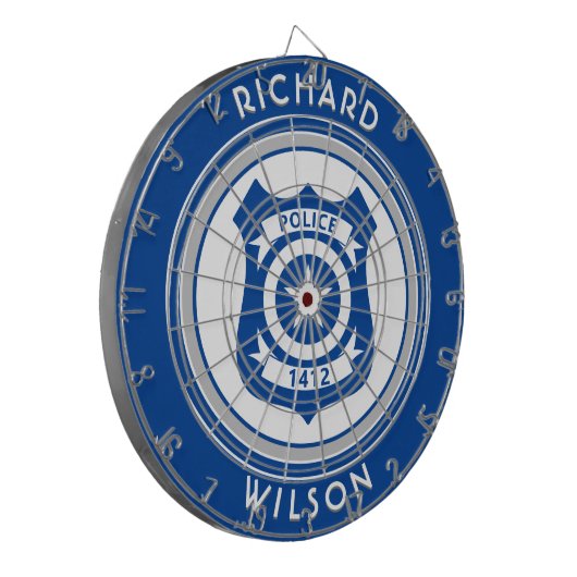 Polizeiemblem Dartscheibe (Vorderseite Links)