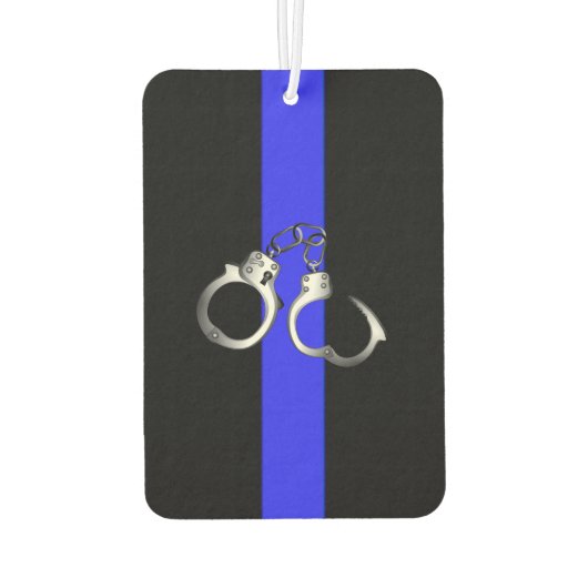 Polizeifächer mit dünner blauer Linie Autolufterfrischer (Rückseite)