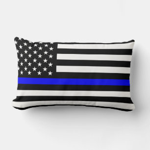 Polizeifahne blauer Linie Flagge usa vereinte Staa Lendenkissen