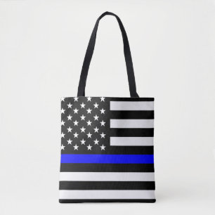 Polizeifahne blauer Linie Flagge usa vereinte Staa Tasche