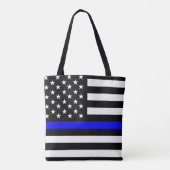 Polizeifahne blauer Linie Flagge usa vereinte Staa Tasche (Rückseite)