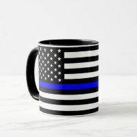 Polizeifahne blauer Linie Flagge usa vereinte Staa
