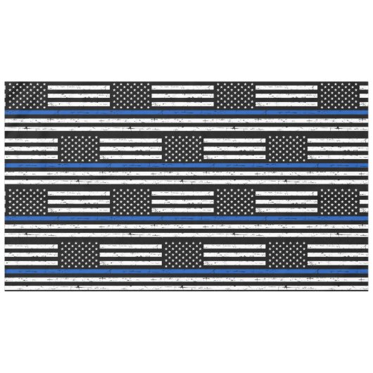 Polizeifahne - Durchsetzung der Thin Blue Line Tischdecke (Vorderseite (Horizontal))