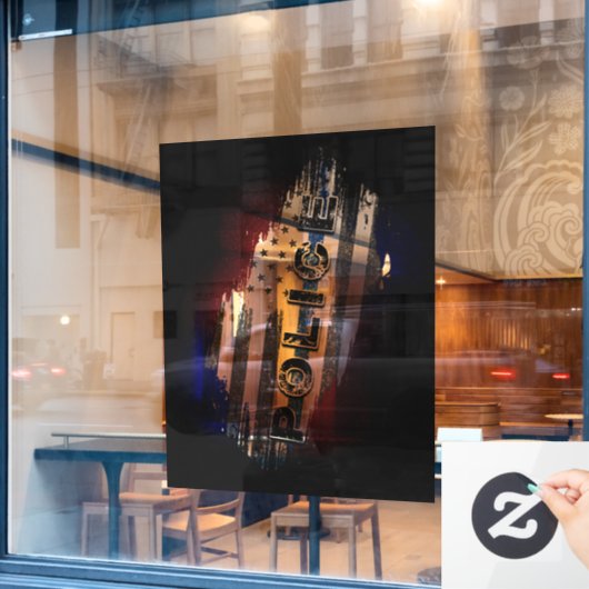 Polizeifahne Fensteraufkleber (Café-Fenster)