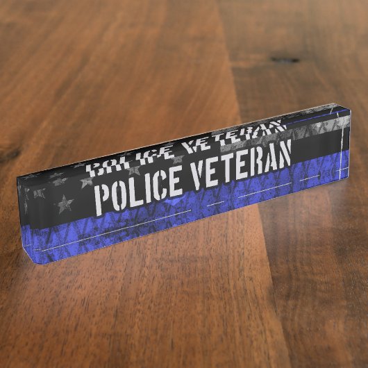 Polizeifahne Namensplakette (Seite)