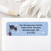 Polizeifahne "Thin Blue Line" Rücksendeadresse (Insitu)