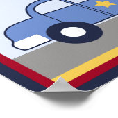 Polizeifahrzeug/Polizist Autofahrerheld Print/Post Poster (Ecke)