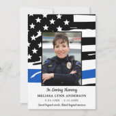 Polizeifeier zum Gedenken an das Leben in dünner b Einladung (Vorderseite)