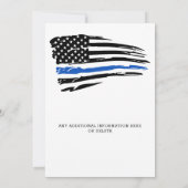 Polizeifeier zur Gedenkfeier für das Leben in blau Einladung (Rückseite)