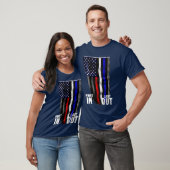 Polizeifeuer EMS Erste Responder American Flag T-Shirt (Unisex)