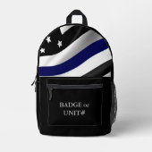 Polizeiflagge Bedruckter Rucksack (Vorderseite)