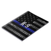 Polizeiflagge der K-9-Einheit Notizblock (Linke Seite)