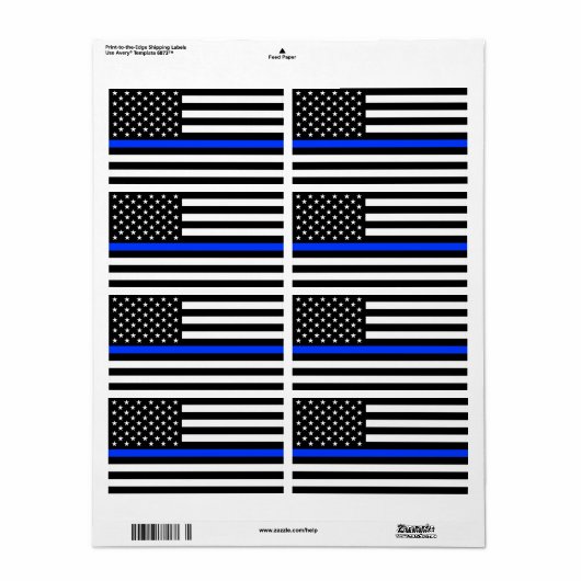 Polizeiflagge der Thin Blue Line (Vorne)