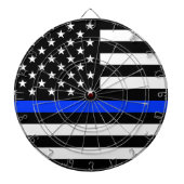 Polizeiflagge der Thin Blue Line Dartscheibe (vorne)