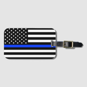 Polizeiflagge der Thin Blue Line Gepäckanhänger