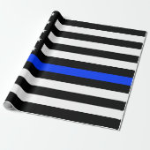Polizeiflagge der Thin Blue Line Geschenkpapier (Ungerollt)