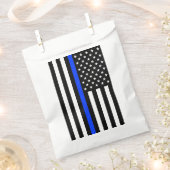 Polizeiflagge der Thin Blue Line Geschenktütchen (Ausgeschnitten)