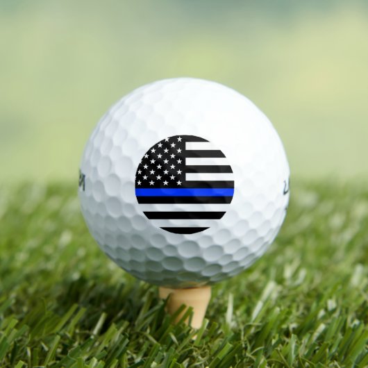Polizeiflagge der Thin Blue Line Golfball (Insitu T-Shirt)