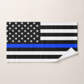 Polizeiflagge der Thin Blue Line Handtuch (Handtuch)