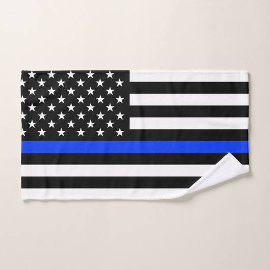 Polizeiflagge der Thin Blue Line Handtuch (Handtuch)