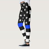 Polizeiflagge der Thin Blue Line Leggings (Links)