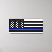 Polizeiflagge der Thin Blue Line