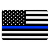 Polizeiflagge der Thin Blue Line Magnet (Horizontal)