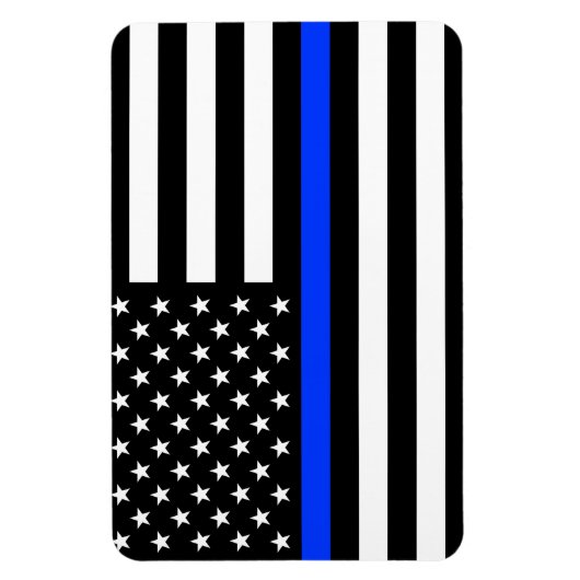 Polizeiflagge der Thin Blue Line Magnet (Vertikal)