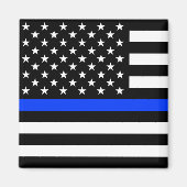 Polizeiflagge der Thin Blue Line Magnet (Vorne)