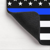 Polizeiflagge der Thin Blue Line Mousepad (Ecke)