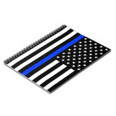 Polizeiflagge der Thin Blue Line Notizblock (Linke Seite)