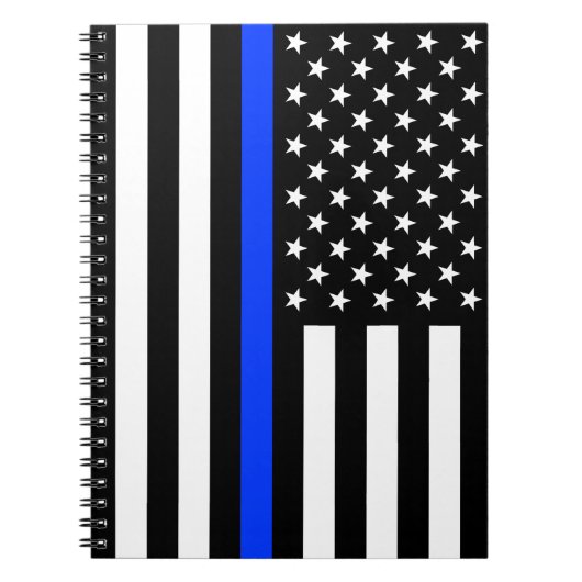 Polizeiflagge der Thin Blue Line Notizblock (Vorderseite)