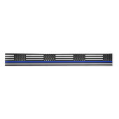 Polizeiflagge der Thin Blue Line Satinband (Vorderseite)