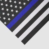 Polizeiflagge der Thin Blue Line Seidenpapier (Ausschnitt)