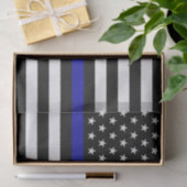 Polizeiflagge der Thin Blue Line Seidenpapier (Geschenk)