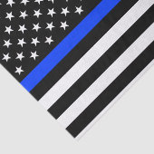Polizeiflagge der Thin Blue Line Seidenpapier (Ausschnitt)