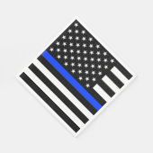 Polizeiflagge der Thin Blue Line Serviette (Ecke)