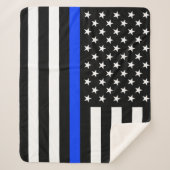 Polizeiflagge der Thin Blue Line Sherpadecke (Vorderseite)