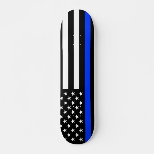 Polizeiflagge der Thin Blue Line Skateboard (Vorne)