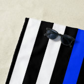 Polizeiflagge der Thin Blue Line Strandtuch (Beispiel)