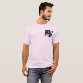Polizeiflagge der Thin Blue Line T-Shirt (Vorne ganz)