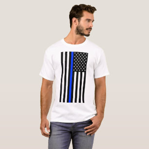 Polizeiflagge der Thin Blue Line T-Shirt