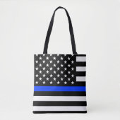 Polizeiflagge der Thin Blue Line Tasche (Vorderseite)