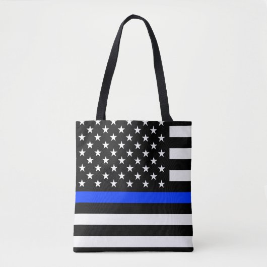 Polizeiflagge der Thin Blue Line Tasche (Vorderseite)