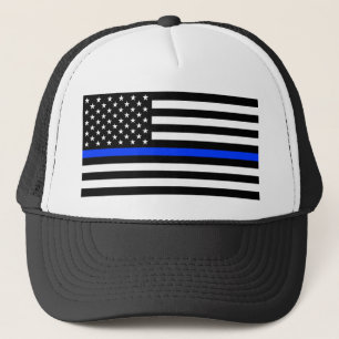 Polizeiflagge der Thin Blue Line Truckerkappe