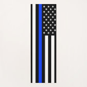 Polizeiflagge der Thin Blue Line Yogamatte (Vorderseite)