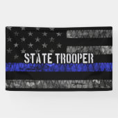 Polizeiflagge des Staat in Not Banner (Horizontal)