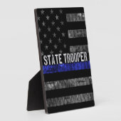 Polizeiflagge des Staat in Not Fotoplatte (Seite)